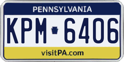 PA license plate KPM6406