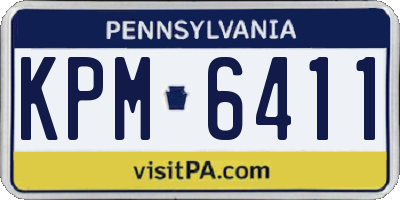 PA license plate KPM6411