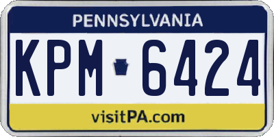 PA license plate KPM6424