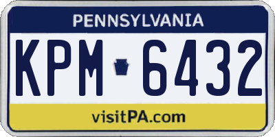 PA license plate KPM6432