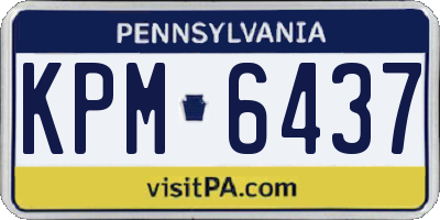 PA license plate KPM6437