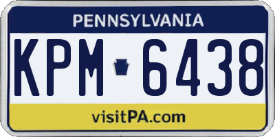 PA license plate KPM6438