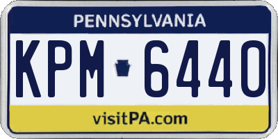 PA license plate KPM6440