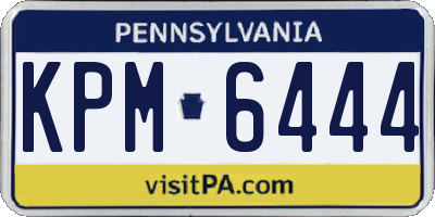 PA license plate KPM6444