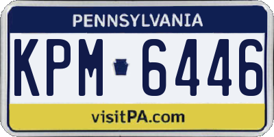 PA license plate KPM6446