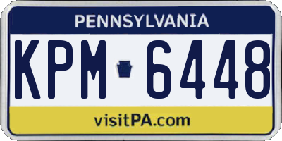 PA license plate KPM6448
