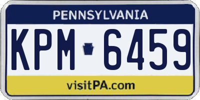 PA license plate KPM6459
