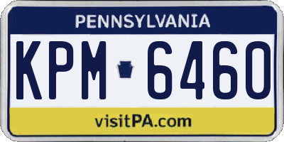 PA license plate KPM6460