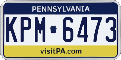 PA license plate KPM6473