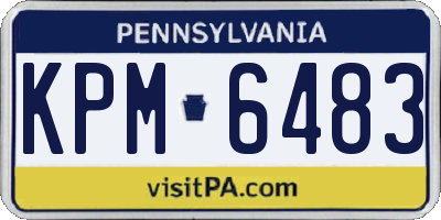 PA license plate KPM6483