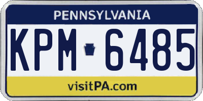 PA license plate KPM6485