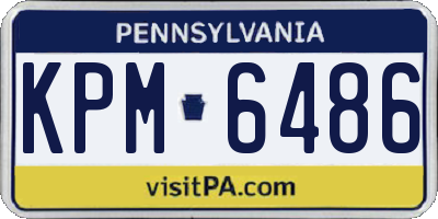 PA license plate KPM6486