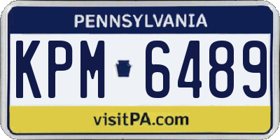 PA license plate KPM6489