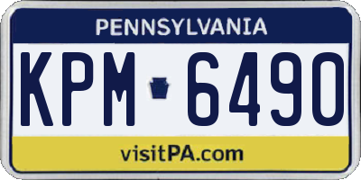 PA license plate KPM6490