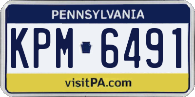 PA license plate KPM6491
