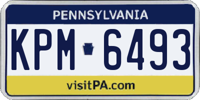 PA license plate KPM6493