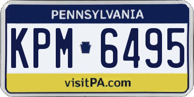 PA license plate KPM6495