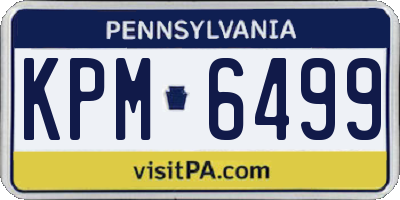 PA license plate KPM6499