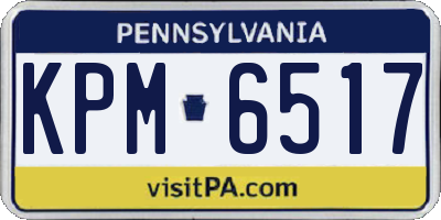 PA license plate KPM6517