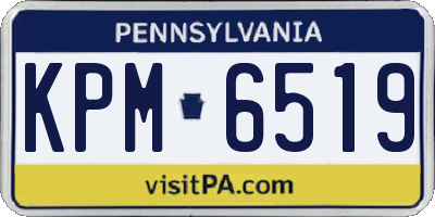 PA license plate KPM6519