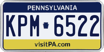 PA license plate KPM6522
