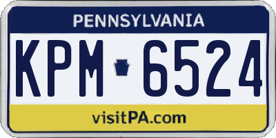PA license plate KPM6524