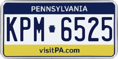 PA license plate KPM6525
