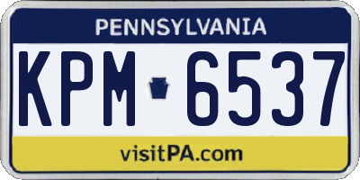 PA license plate KPM6537