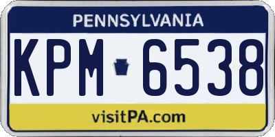 PA license plate KPM6538