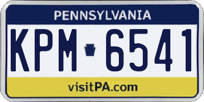 PA license plate KPM6541