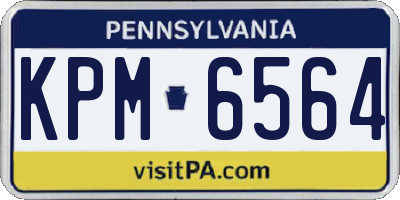 PA license plate KPM6564