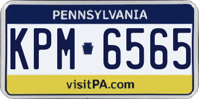 PA license plate KPM6565