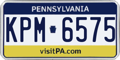 PA license plate KPM6575