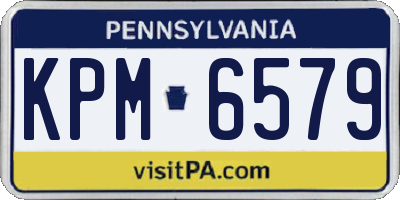 PA license plate KPM6579