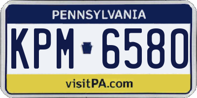 PA license plate KPM6580