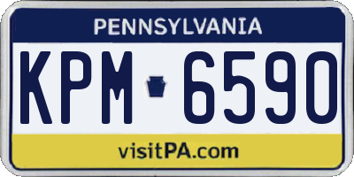 PA license plate KPM6590