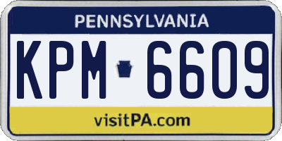 PA license plate KPM6609