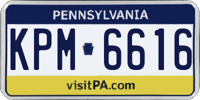PA license plate KPM6616