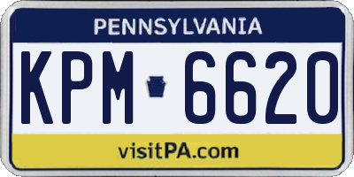 PA license plate KPM6620