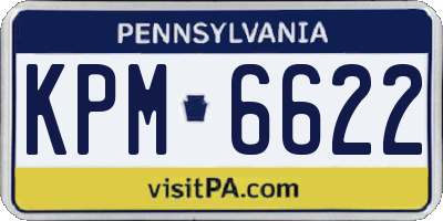 PA license plate KPM6622