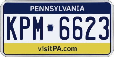 PA license plate KPM6623