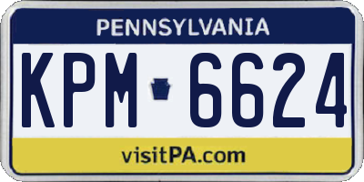PA license plate KPM6624