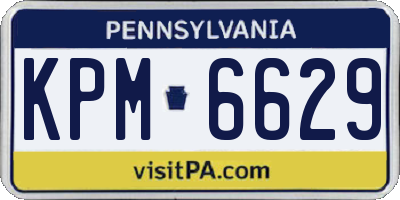 PA license plate KPM6629