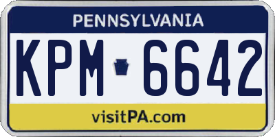 PA license plate KPM6642
