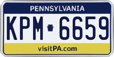 PA license plate KPM6659