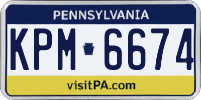 PA license plate KPM6674