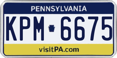 PA license plate KPM6675