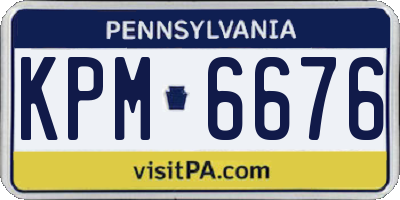 PA license plate KPM6676