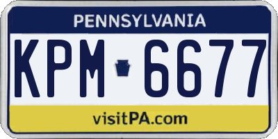 PA license plate KPM6677