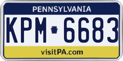 PA license plate KPM6683